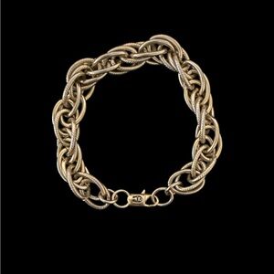 Etienne Aigner Gold Tone Chain Link Bracelet